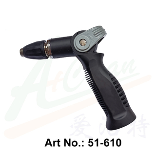 Boquilla rociadora de manguera de control de pulgar de metal