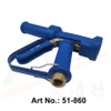 Pistola de lavado azul con tubo de extensión de latón